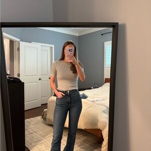 Zara Blue Flare Wide Leg Jeans